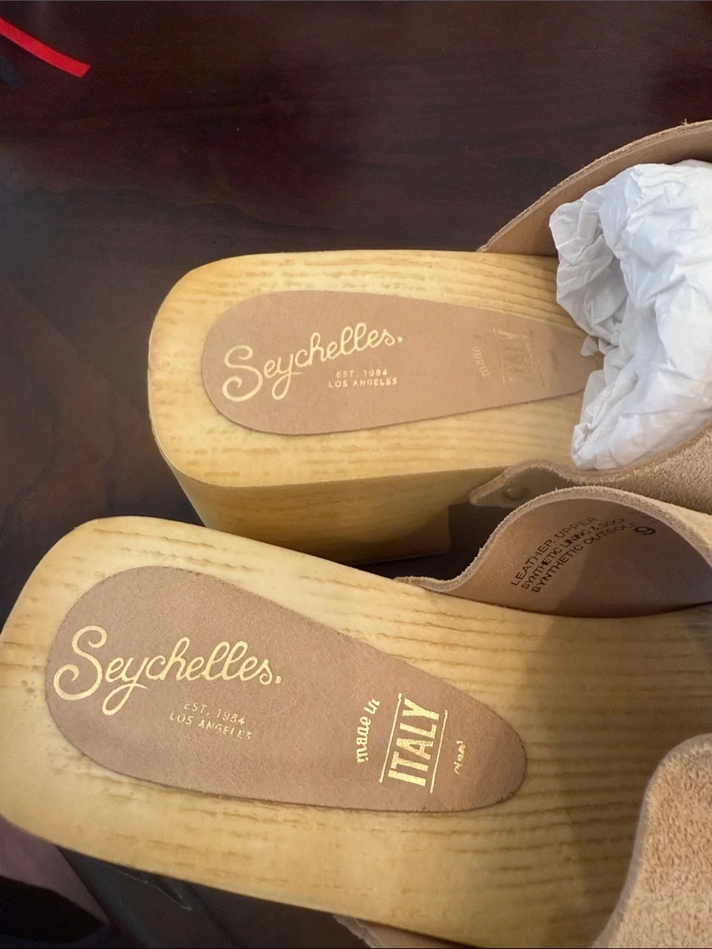 Seychelles Nude/Tan Suede Platform Sandals